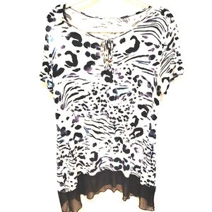 Ava James Animal Print Women's Top